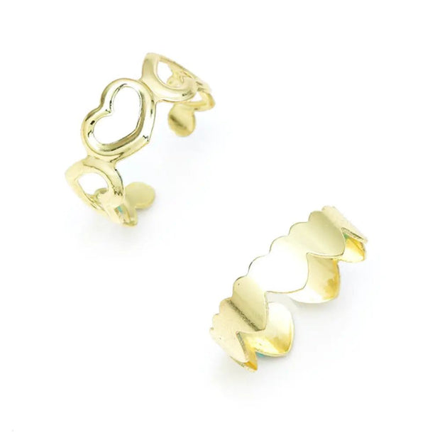 Bagues d'Orteils Plaquées-Or x2 Pièces - Chevillère Bijoux