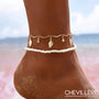 Bracelet De Cheville Plaqué Or Plumes