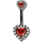 Piercing Clitoris À Capuchon Noir Et Rouge